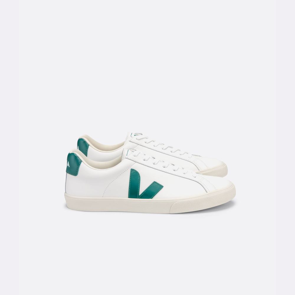 Veja Esplar Läder Sneakers Herr White/Brown | Sverige-06782