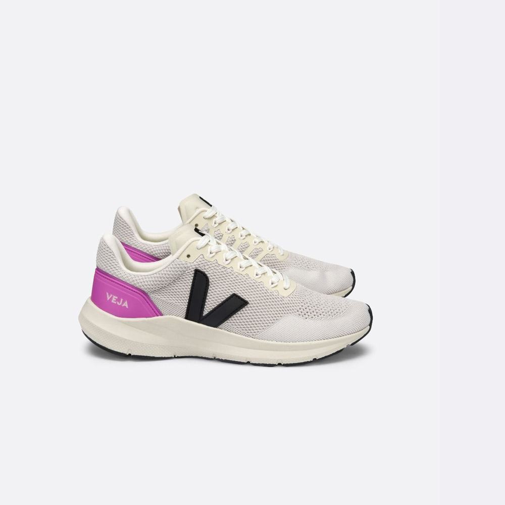 Veja Marlin V-knit Sneakers Dam Black/Purple | Sverige-74652