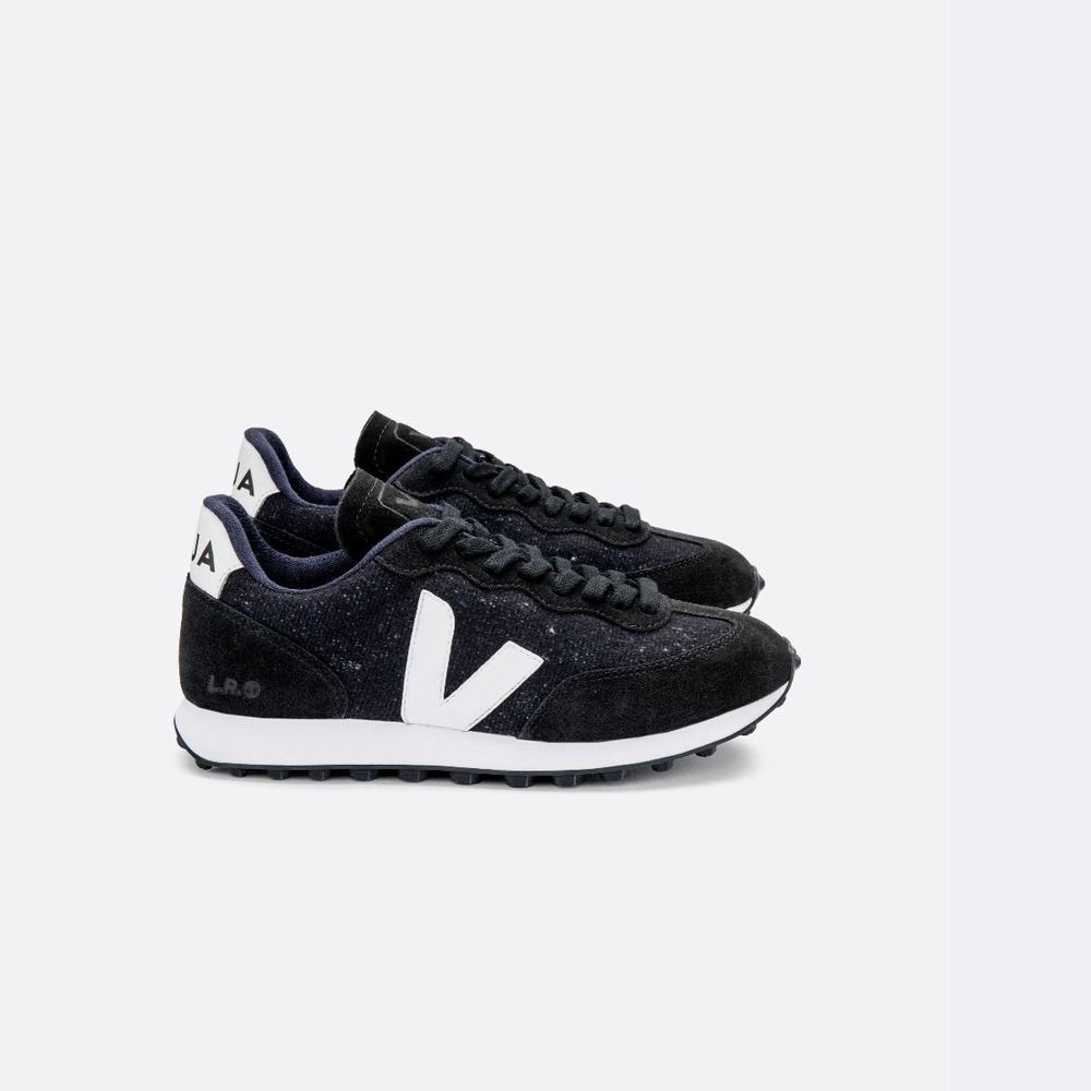 Veja Rio Branco Flannel Sneakers Herr White/Black | Sverige-48092