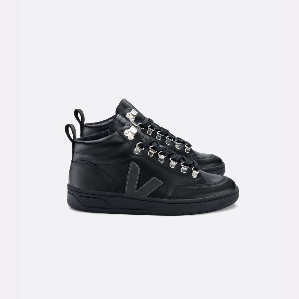 Veja Roraima Läder Sneakers Herr Black/Black | Sverige-35064