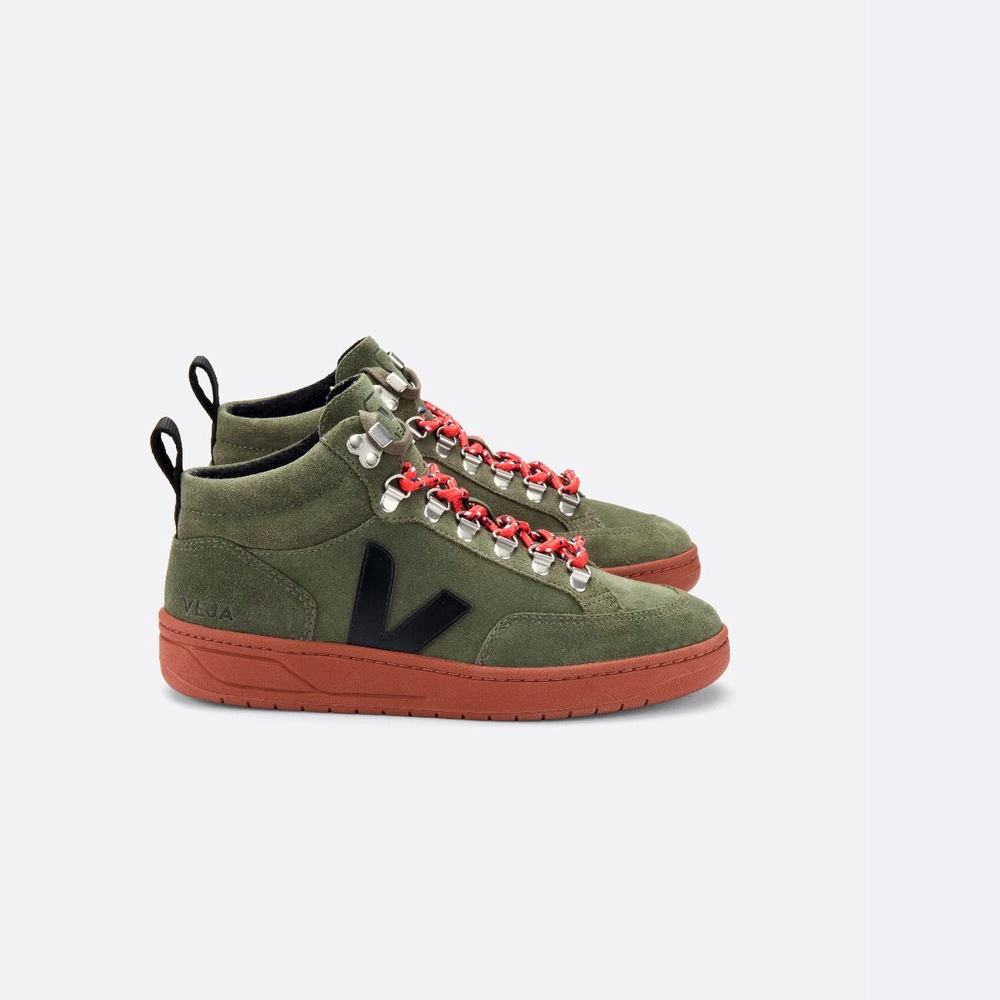 Veja Roraima Mocka Sneakers Dam Olive/Black | Sverige-09758