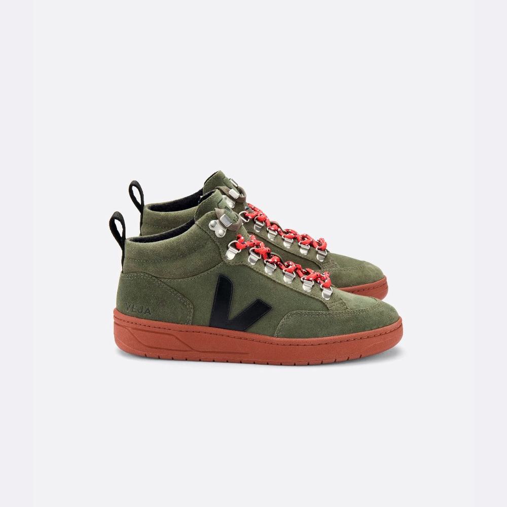 Veja Roraima Mocka Sneakers Herr Olive/Black | Sverige-15340